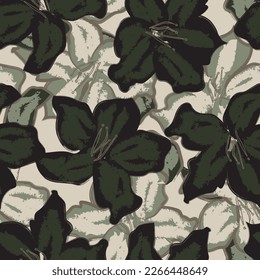 Abstract Floral seamless pattern design for fashion textiles, graphics, backgrounds and crafts