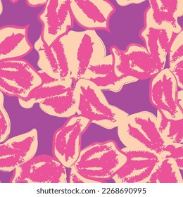 Abstract Floral seamless pattern design for fashion textiles, graphics, backgrounds and crafts