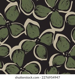 Abstract Floral seamless pattern design for fashion textiles, graphics, backgrounds and crafts