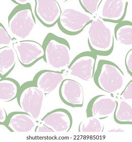 Abstract Floral seamless pattern design for fashion textiles, graphics, backgrounds and crafts