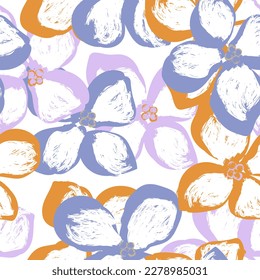 Abstract Floral seamless pattern design for fashion textiles, graphics, backgrounds and crafts