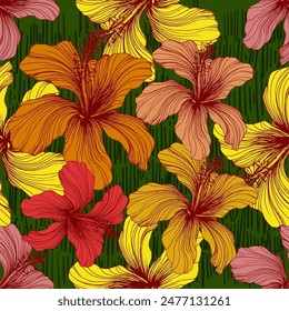 Abstract Floral seamless pattern design for fashion textiles, graphics, backgrounds and crafts