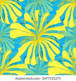 Abstract Floral seamless pattern design for fashion textiles, graphics, backgrounds and crafts