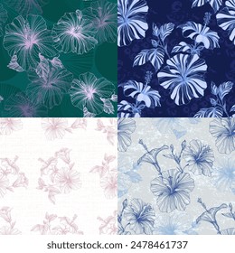 Abstractas diseño floral sin costuras para textiles de moda, gráficos, fondos y artesanías