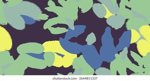 Abstract floral seamless pattern with different flowers. Vector background, design, print, wrapping paper, textile