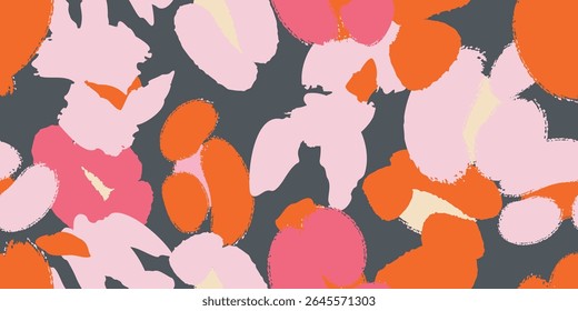 Abstract floral seamless pattern with different flowers. Vector background, design, print, wrapping paper, textile