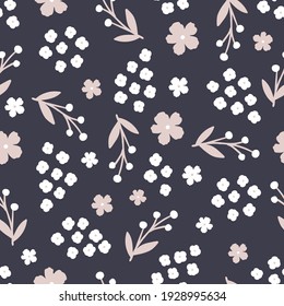 Abstract floral seamless pattern, digital repeating background for fabric, textile, scrapbook paper, wallpaper, surface design, wrapping paper