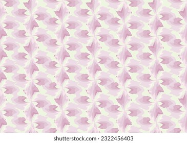 Abstract floral seamless pattern with dots and drawn watercolor textured petals. Stylish abstract vector flourish  background