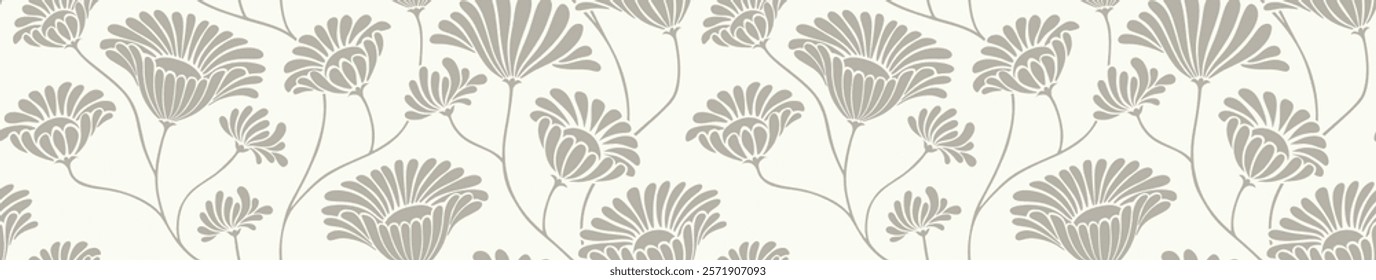 Abstract floral seamless pattern with dotted style. flower pattern background.