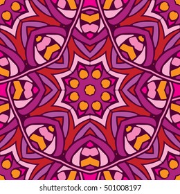 abstract floral seamless pattern for fabric in retro style