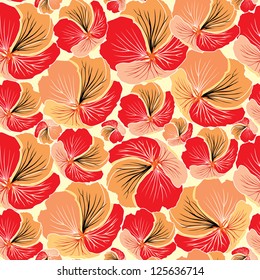 abstract floral seamless pattern. flower vectors seamless background in 1970s style.