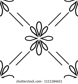 abstract floral seamless pattern with flowers, netting and leaves