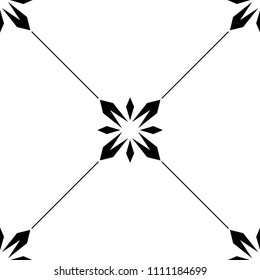 abstract floral seamless pattern with flowers, netting and leaves