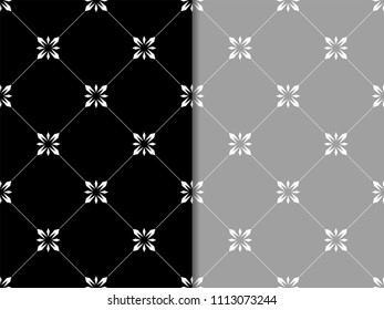 abstract floral seamless pattern with flowers, netting and leaves