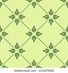 abstract floral seamless pattern with flowers, netting and leaves