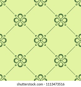 abstract floral seamless pattern with flowers, netting and leaves