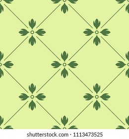 abstract floral seamless pattern with flowers, netting and leaves