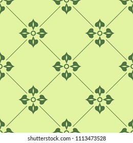 abstract floral seamless pattern with flowers, netting and leaves