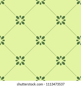 abstract floral seamless pattern with flowers, netting and leaves