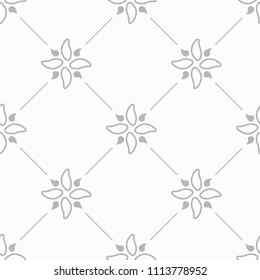 abstract floral seamless pattern with flowers, netting and leaves