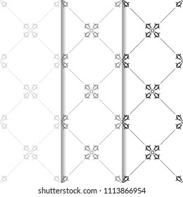 abstract floral seamless pattern with flowers, netting and leaves