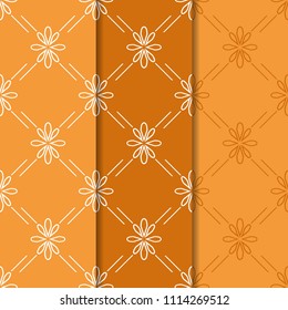 abstract floral seamless pattern with flowers, netting and leaves