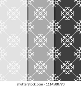 abstract floral seamless pattern with flowers, netting and leaves