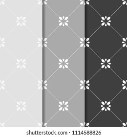 abstract floral seamless pattern with flowers, netting and leaves