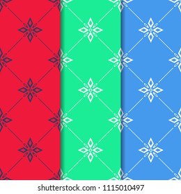 abstract floral seamless pattern with flowers, netting and leaves