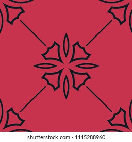 abstract floral seamless pattern with flowers, netting and leaves