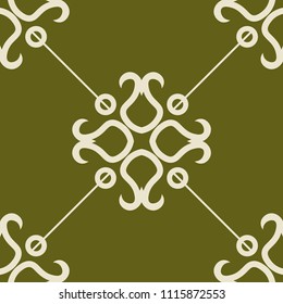 abstract floral seamless pattern with flowers, netting and leaves