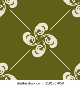 abstract floral seamless pattern with flowers, netting and leaves