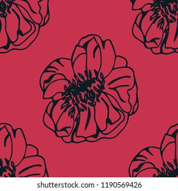 abstract floral seamless pattern with flowers