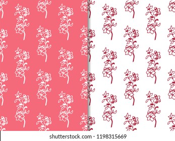 abstract floral seamless pattern with flowers
