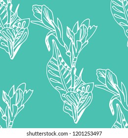abstract floral seamless pattern with flowers
