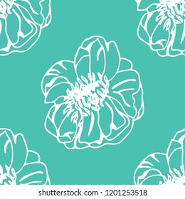 abstract floral seamless pattern with flowers