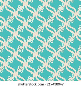 Abstract floral seamless pattern. Flowers, waves, lines. Repeating background texture. Endless print. Fabric design. Wallpaper
