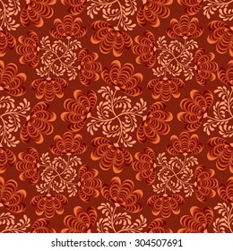 Abstract floral seamless pattern. Geometric ornament texture. Oriental ethnic background.