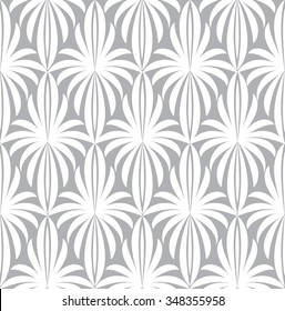 Abstract floral seamless pattern. Geometric line black ornament. Ornamental stylish background. Abstract stripe tile texture