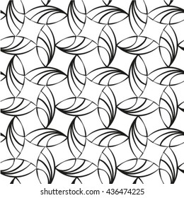 Abstract floral seamless pattern. Geometric line gray ornament. Ornamental stylish background. Abstract stripe tile texture
