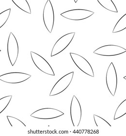 Abstract floral seamless pattern. Geometric line gray ornament. Ornamental stylish background. Abstract stripe tile texture