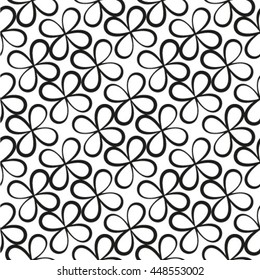 Abstract floral seamless pattern. Geometric line ornament. Ornamental stylish background. Abstract stripe tile texture