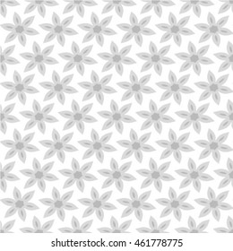 Abstract floral seamless pattern. Geometric line gray ornament. Ornamental stylish background. Abstract stripe tile texture