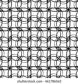 Abstract floral seamless pattern. Geometric line gray ornament. Ornamental stylish background. Abstract stripe tile texture
