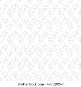 Abstract floral seamless pattern. Geometric line gray ornament. Ornamental stylish background. Abstract stripe tile texture