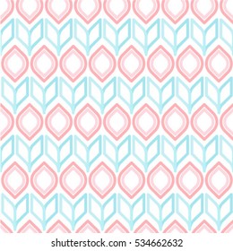 Abstract floral seamless pattern. Geometric line ornament. 
Ornamental stylish background. Abstract stripe tile texture.
