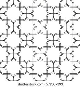 Abstract floral seamless pattern. Geometric line gray ornament. 
Ornamental stylish background. Abstract stripe tile texture.  

