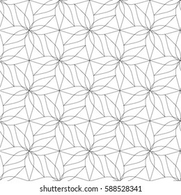 Abstract floral seamless pattern. Geometric line gray ornament. 
Ornamental stylish background. Abstract stripe tile texture.
