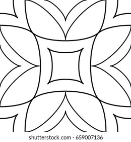 Abstract floral seamless pattern. Geometric line gray ornament. 
Ornamental stylish background. Abstract stripe tile texture.
