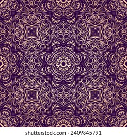 Abstract floral seamless pattern. geometry, mandala design. vector. for invitation, bridal, wedding, wallpaper.